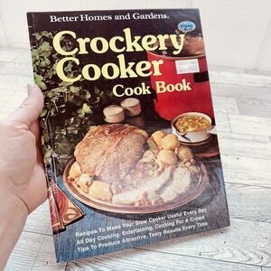 1976 Crockery Cooker Cookbook Better‎ Homes And Gardens Vintage Hardcover + CLIP